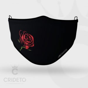 Mascarilla Higiénica Reutilizable Diseño con de una rosa