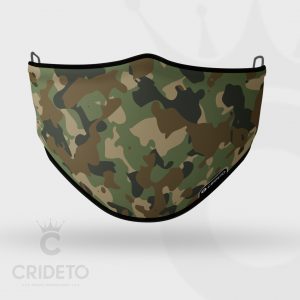 Mascarilla Higiénica Reutilizable con diseño de camuflaje verde
