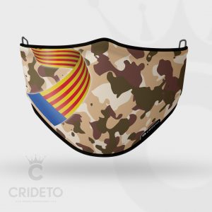 Mascarilla Higiénica Reutilizable con diseño de camuflaje color tierra