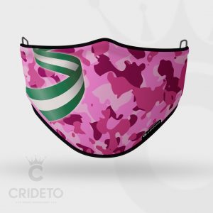Mascarilla Higiénica Reutilizable con diseño de camuflaje color rosa