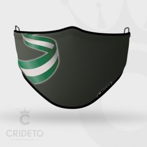 Mascarilla Higiénica Reutilizable verde oliva con banderas