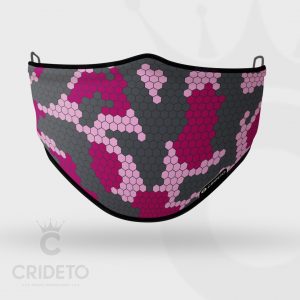 Mascarilla Higiénica Reutilizable con diseño hexagonal