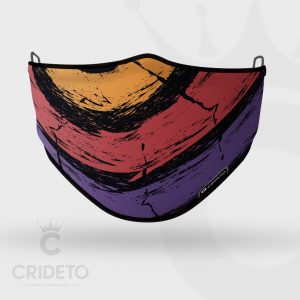 Mascarilla Higiénica Reutilizable con diseño de pinceladas